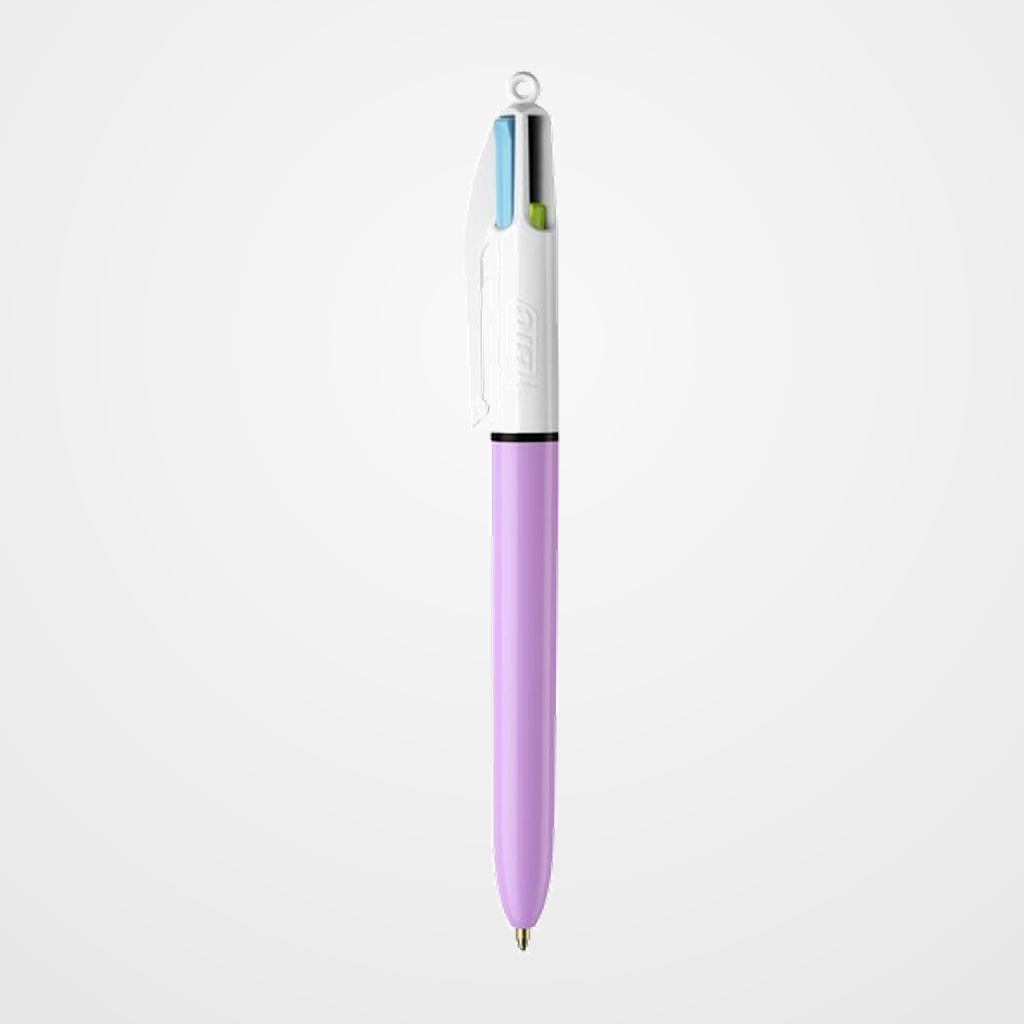 BOLIGRAFO de 4 COLORES BIC FASHION LILA