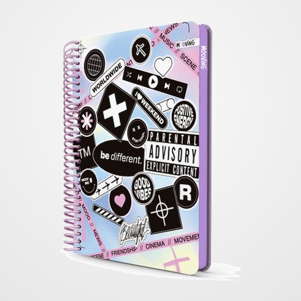 BLOC MOOVING PREMIUM tapa DURA 27,94x21,59cm 96h 80g CUAD.5x5 GRL PWR SURTIDO (2 mod.)