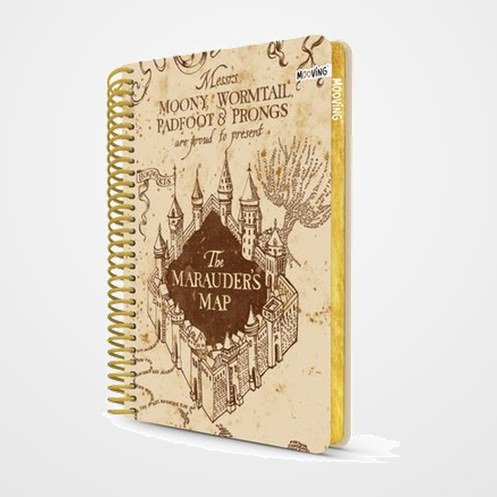 BLOC MOOVING PREMIUM tapa DURA 27,94x21,59cm 96h 80g CUAD.5x5 HARRY POTTER SURTIDO (2 mod.)