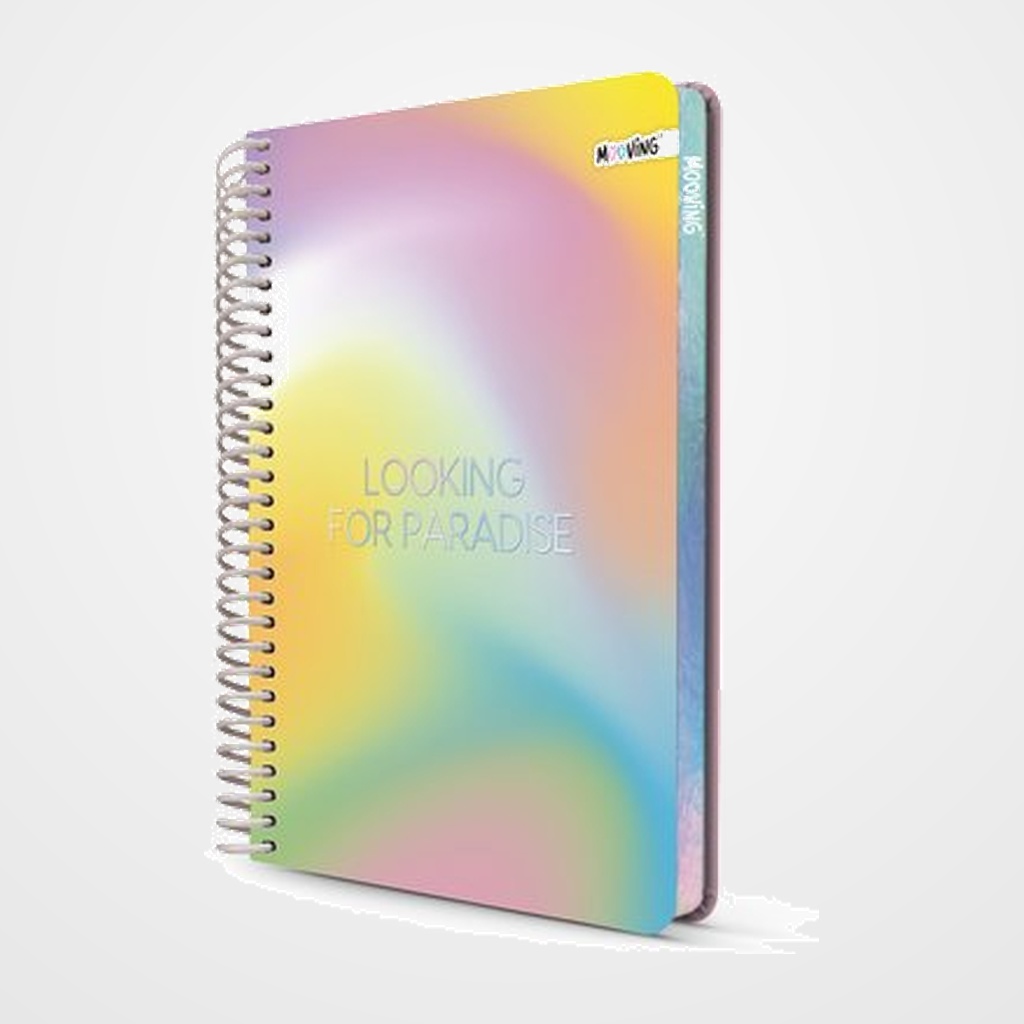 BLOC MOOVING PREMIUM tapa DURA 27,94x21,59cm 96h 80g CUAD.5x5 PASTEL SURTIDO (2 mod.)