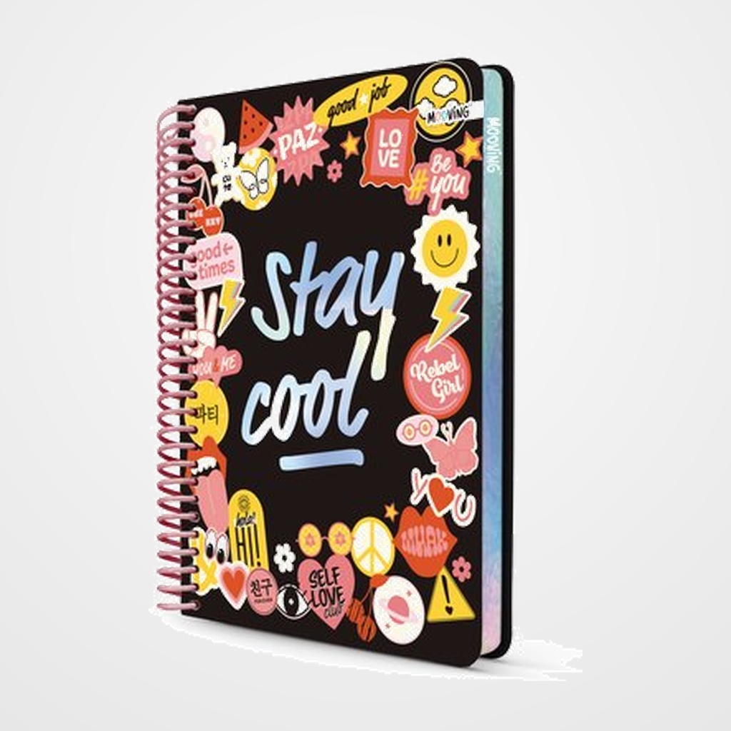 BLOC MOOVING PREMIUM tapa DURA 27,94x21,59cm 96h 80g CUAD.5x5 SMILE SURTIDO (2 mod.)