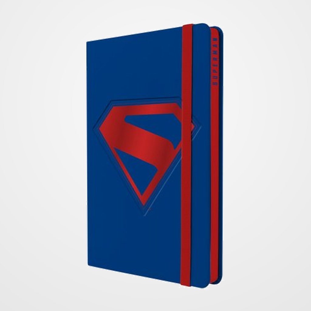 CUADERNO MOOVING TAPA DURA A5 96h 90gr. HORIZONTAL con GOMA DC SUPERMAN SURTIDOS