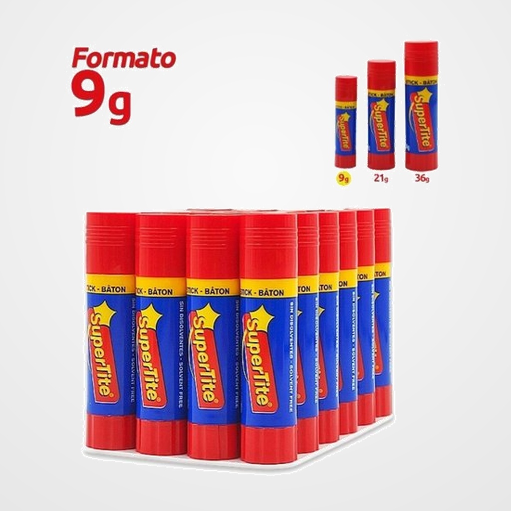 BARRA de PEGAMENTO SUPERTITE 9g BANDEJA de 24