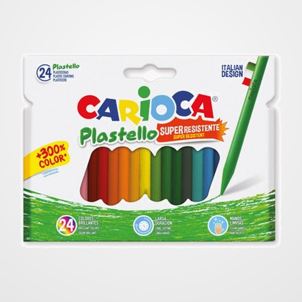 [16001194] CERAS CARIOCA PLASTICERA COLORES BRILLANTES BLISTER de 24