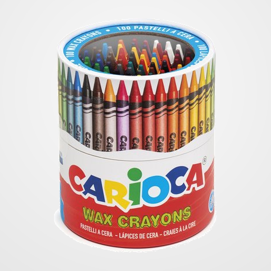 CERAS PASTEL CARIOCA COLORES BRILLANTES BOTE de 100