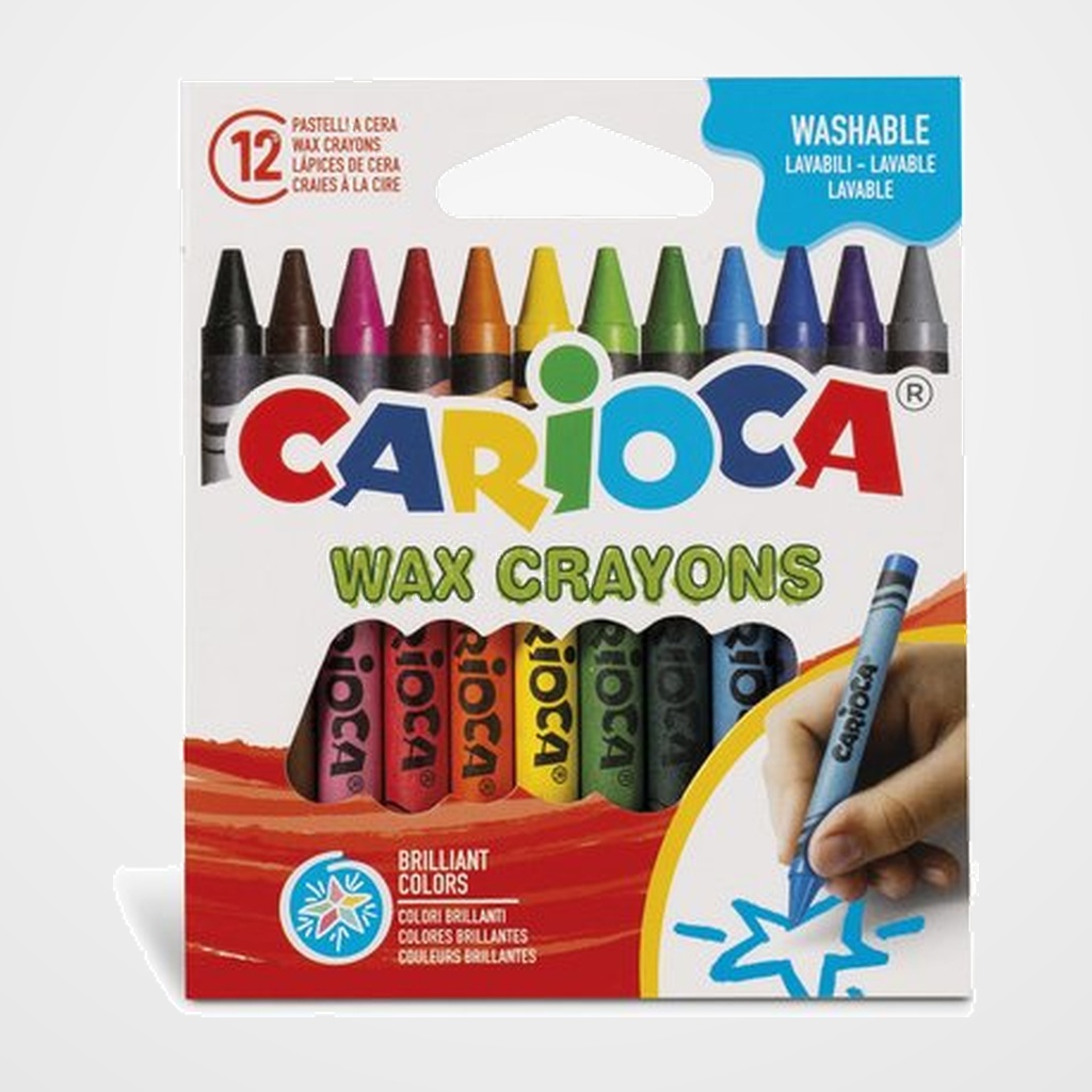 CERAS PASTEL CARIOCA COLORES BRILLANTES CAJA DE 12