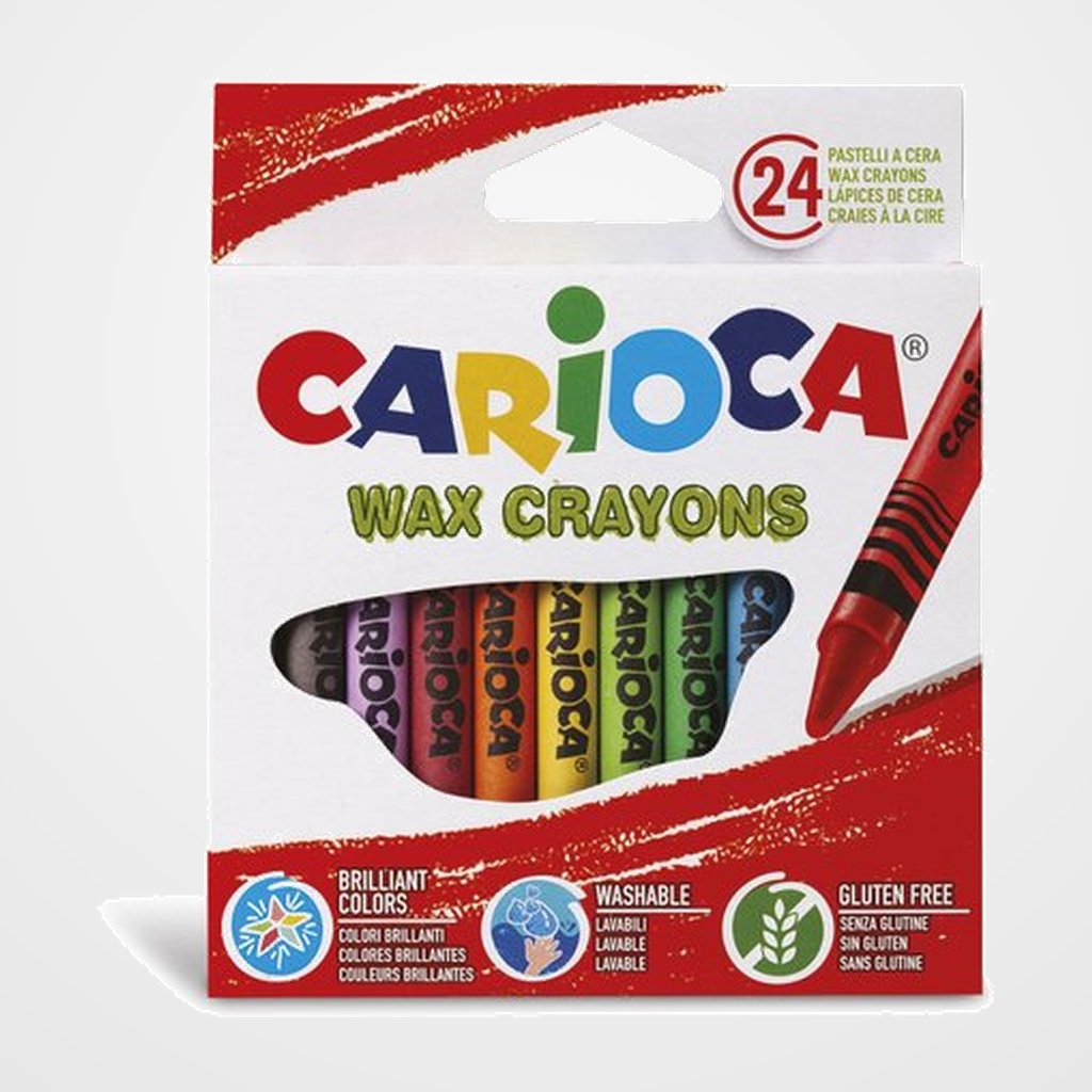 CERAS PASTEL CARIOCA COLORES BRILLANTES CAJA de 24