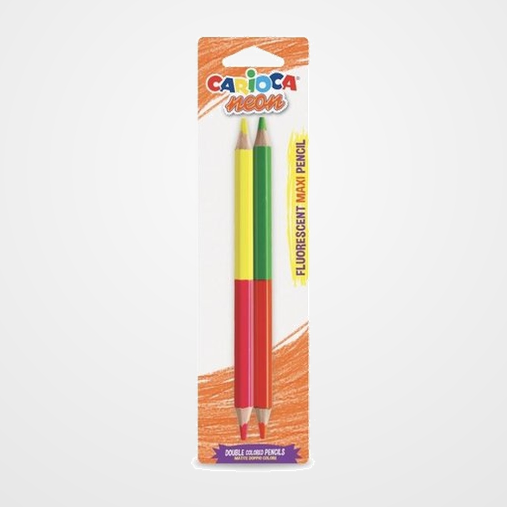 [12802662] LAPICES CARIOCA BICOLOR NEON BLISTER de 2