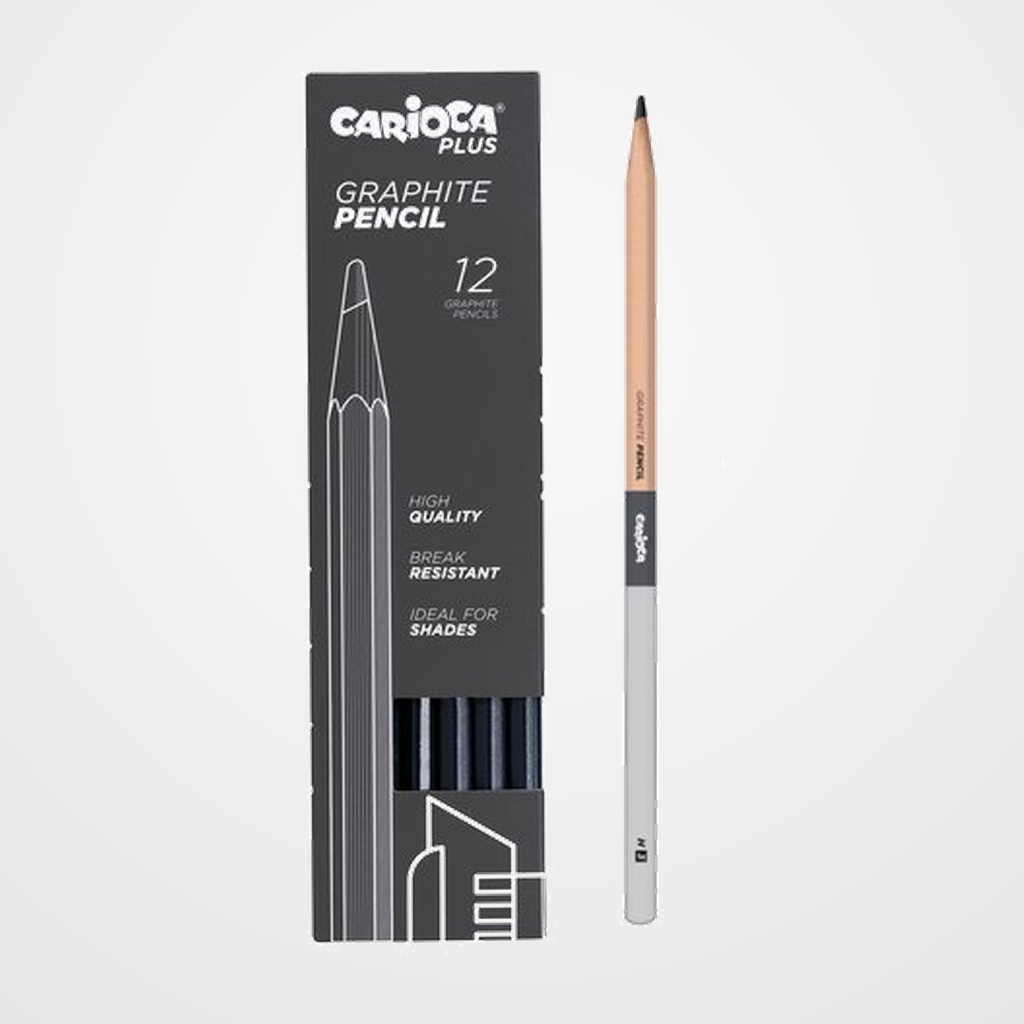 LAPIZ de GRAFITO CARIOCA PLUS H CAJA de 12
