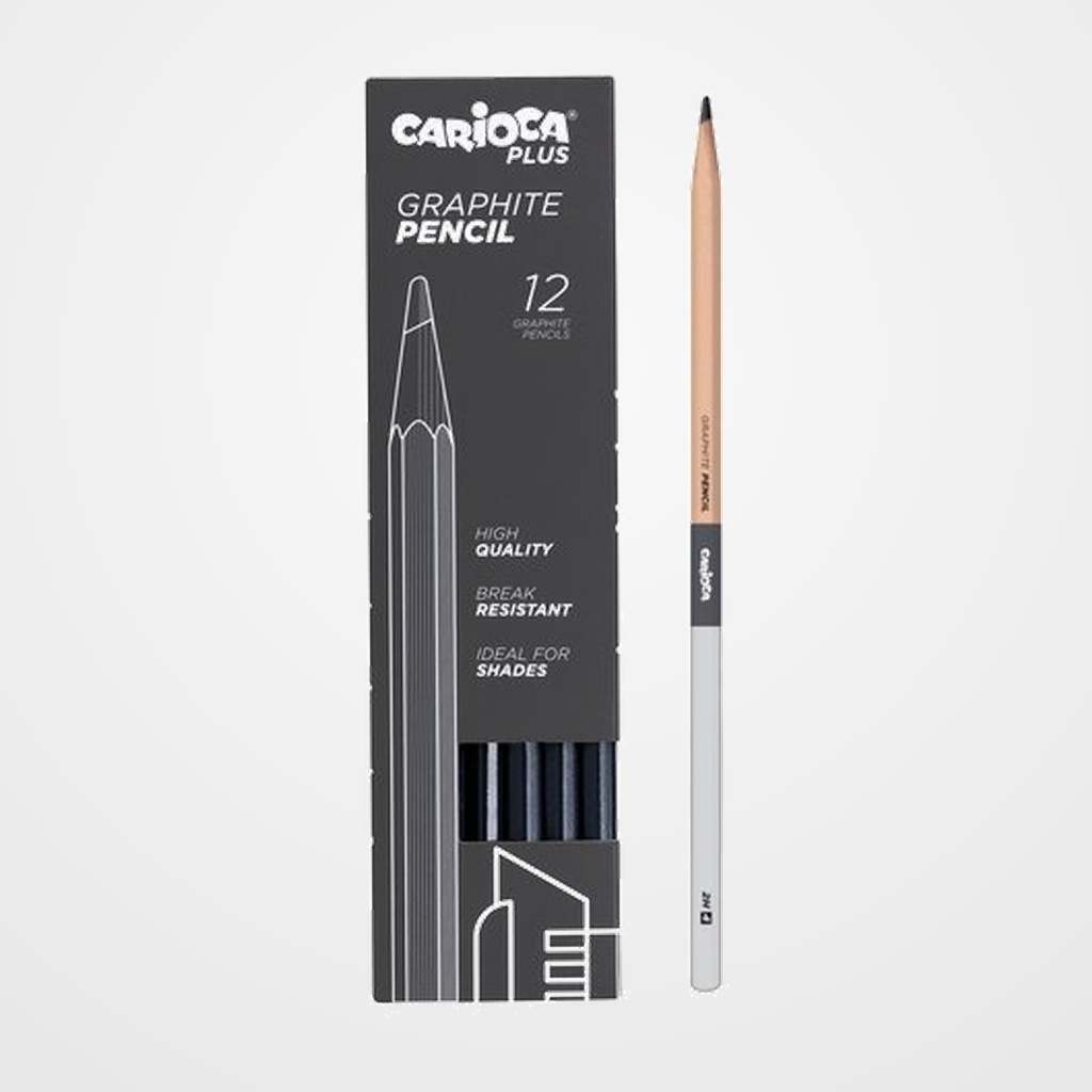 LAPIZ de GRAFITO CARIOCA PLUS 2H CAJA de 12