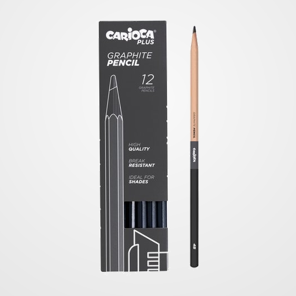 LAPIZ de GRAFITO CARIOCA PLUS 4B CAJA de 12