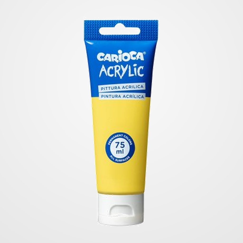 PINTURA ACRILICA CARIOCA 75 ml (tubo) AMARILLO