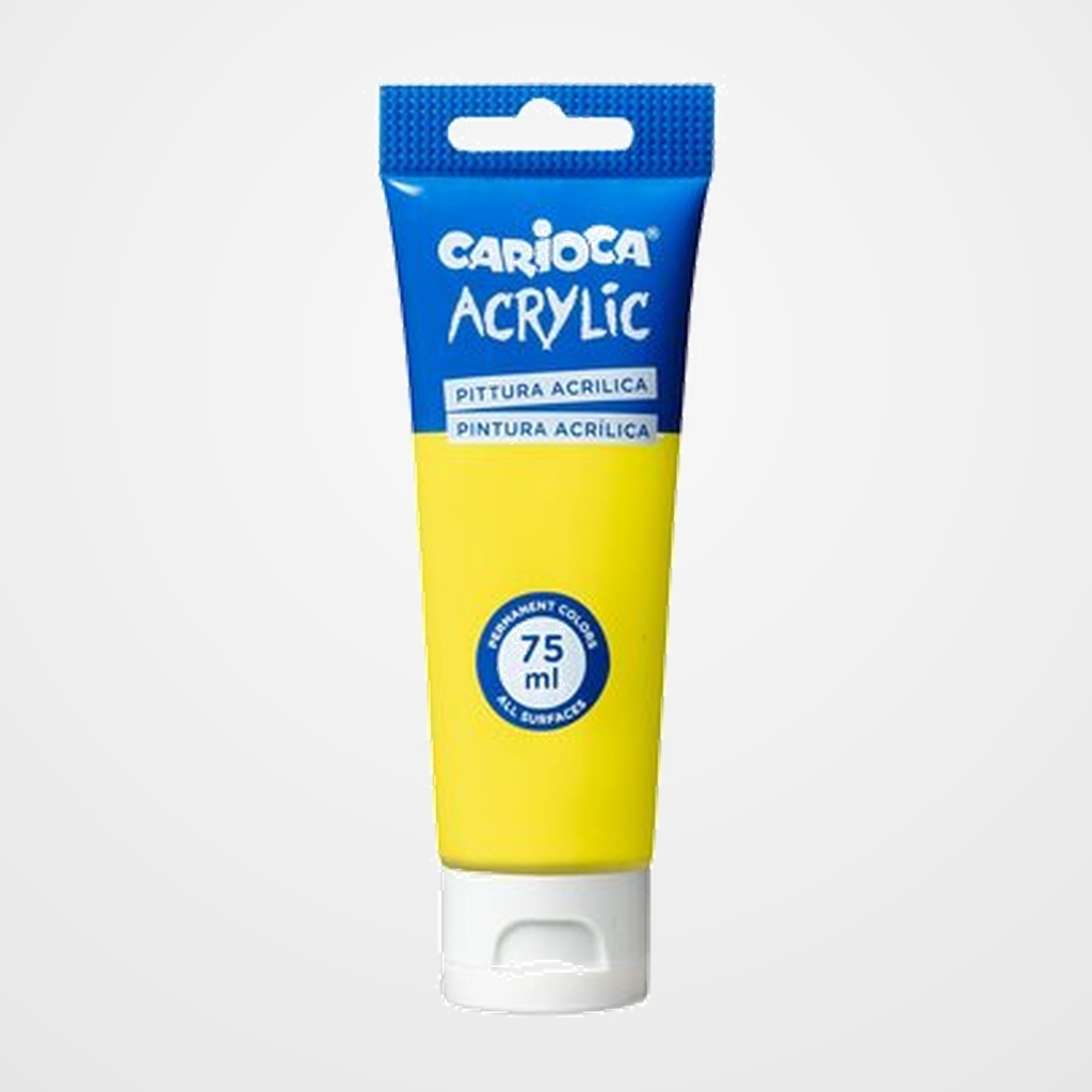 PINTURA ACRILICA CARIOCA 75 ml (tubo) AMARILLO LIMON
