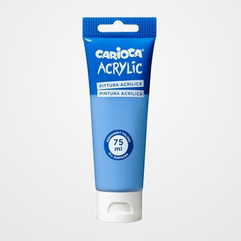 PINTURA ACRILICA CARIOCA 75 ml (tubo) AZUL CLARO