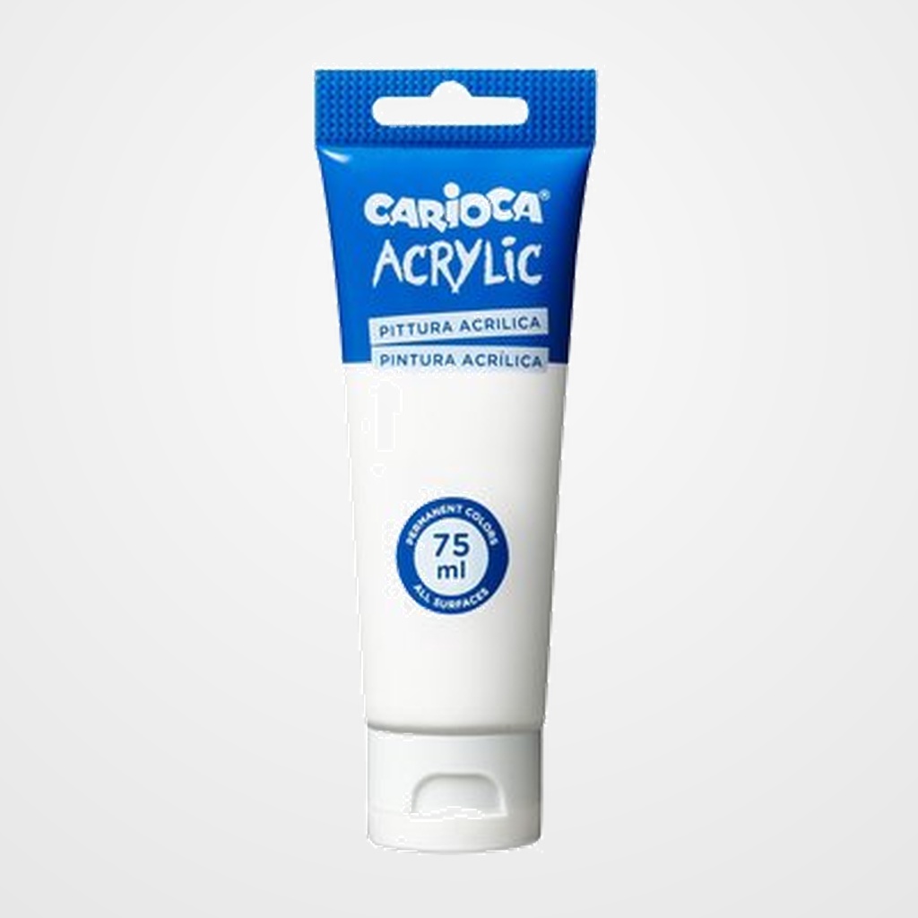 PINTURA ACRILICA CARIOCA 75 ml (tubo) BLANCO
