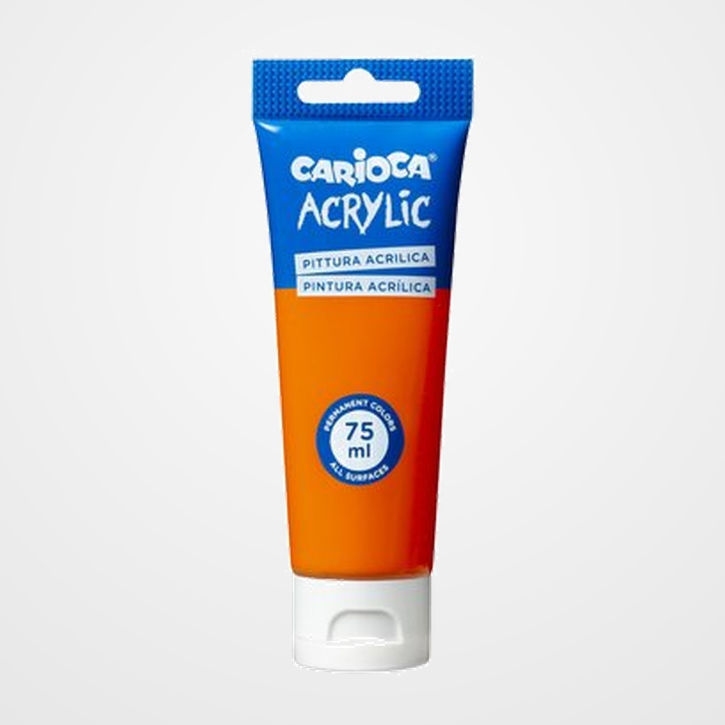 PINTURA ACRILICA CARIOCA 75 ml (tubo) NARANJA