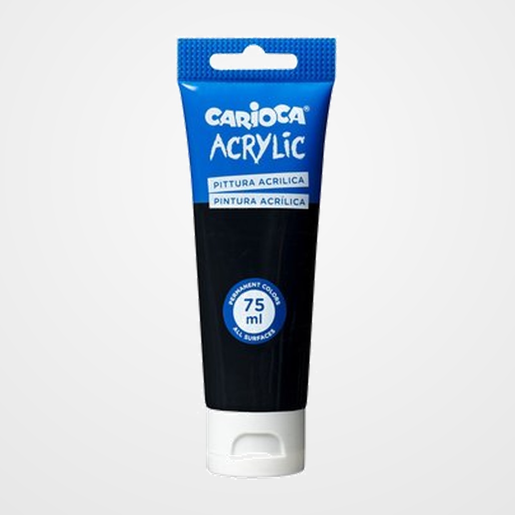 PINTURA ACRILICA CARIOCA 75 ml (tubo) NEGRO