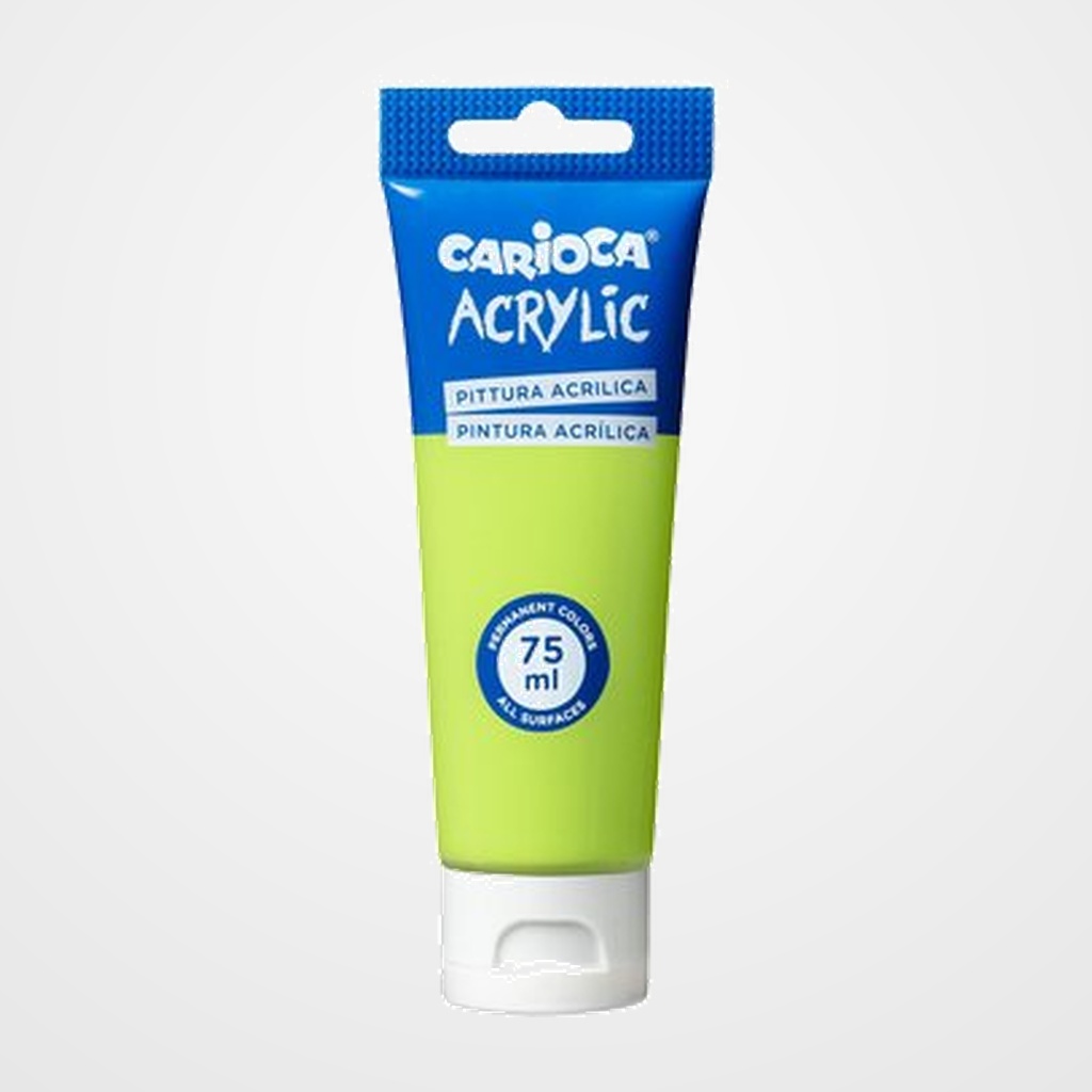PINTURA ACRILICA CARIOCA 75 ml (tubo) VERDE CLARO