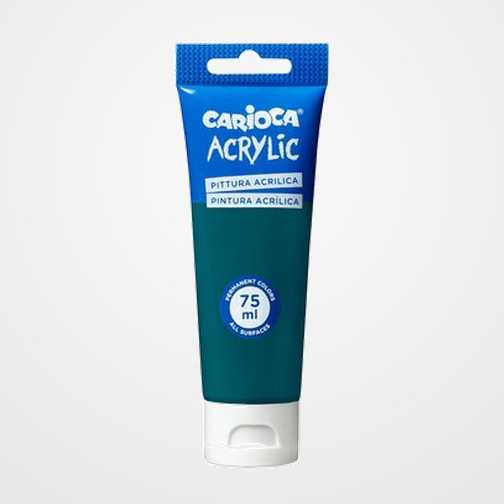 PINTURA ACRILICA CARIOCA 75 ml (tubo) VERDE ESMERALDA