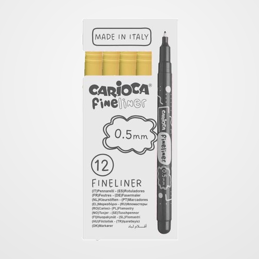 ROTULADOR FIBRA CARIOCA FINELINER (0,5) AMARILLO