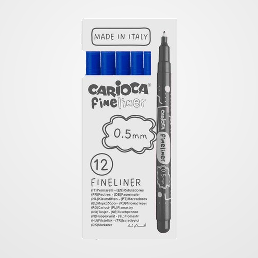 [10206707] ROTULADOR FIBRA CARIOCA FINELINER (0,5) AZUL