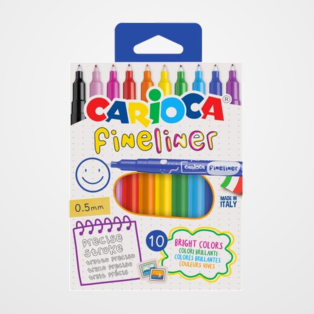 ROTULADOR FIBRA CARIOCA FINELINER (0,5) CAJA de 10