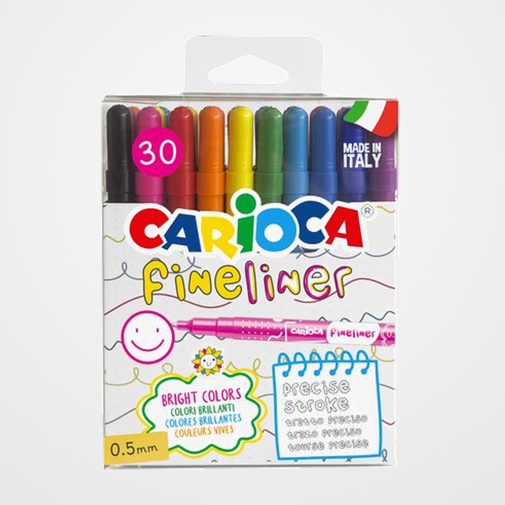 ROTULADOR FIBRA CARIOCA FINELINER (0,5) CAJA de 30