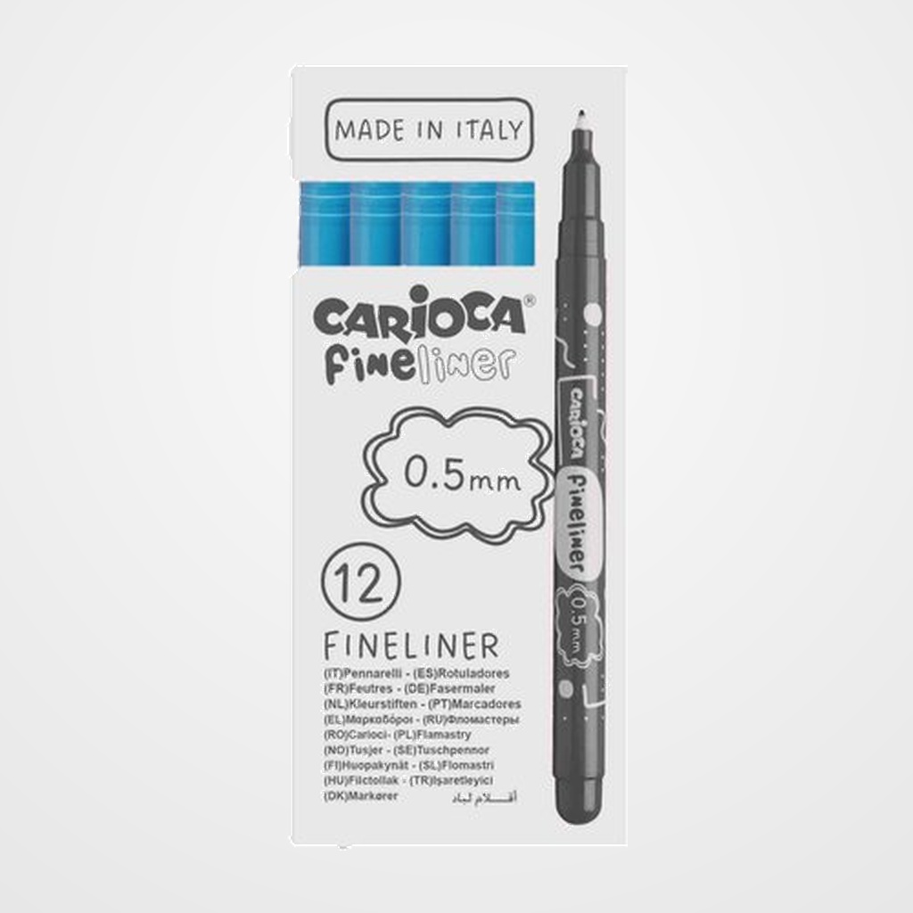 ROTULADOR FIBRA CARIOCA FINELINER (0,5) CELESTE