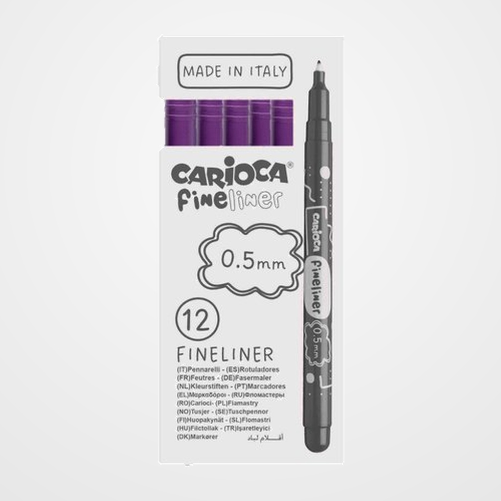 ROTULADOR FIBRA CARIOCA FINELINER (0,5) MORADO