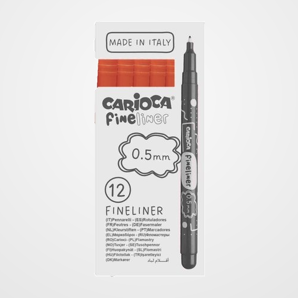 ROTULADOR FIBRA CARIOCA FINELINER (0,5) NARANJA