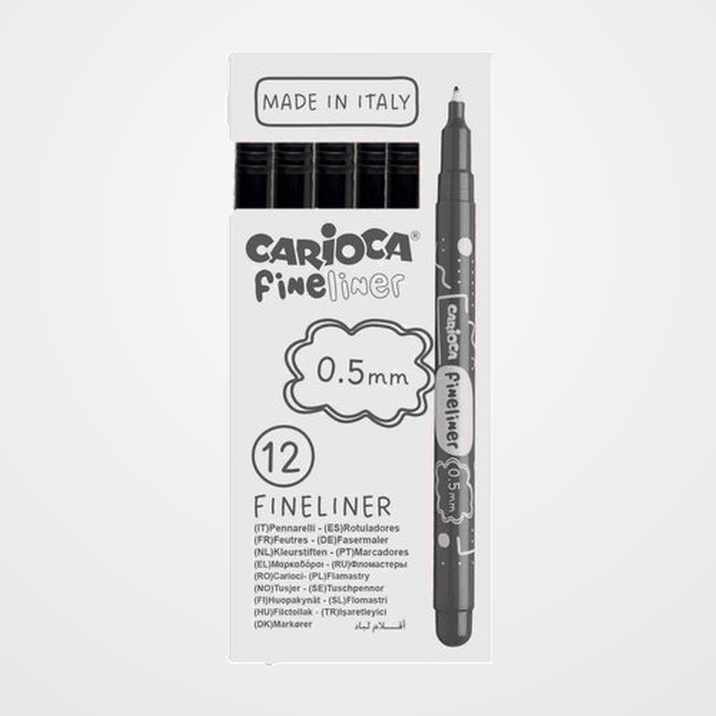 ROTULADOR FIBRA CARIOCA FINELINER (0,5) NEGRO