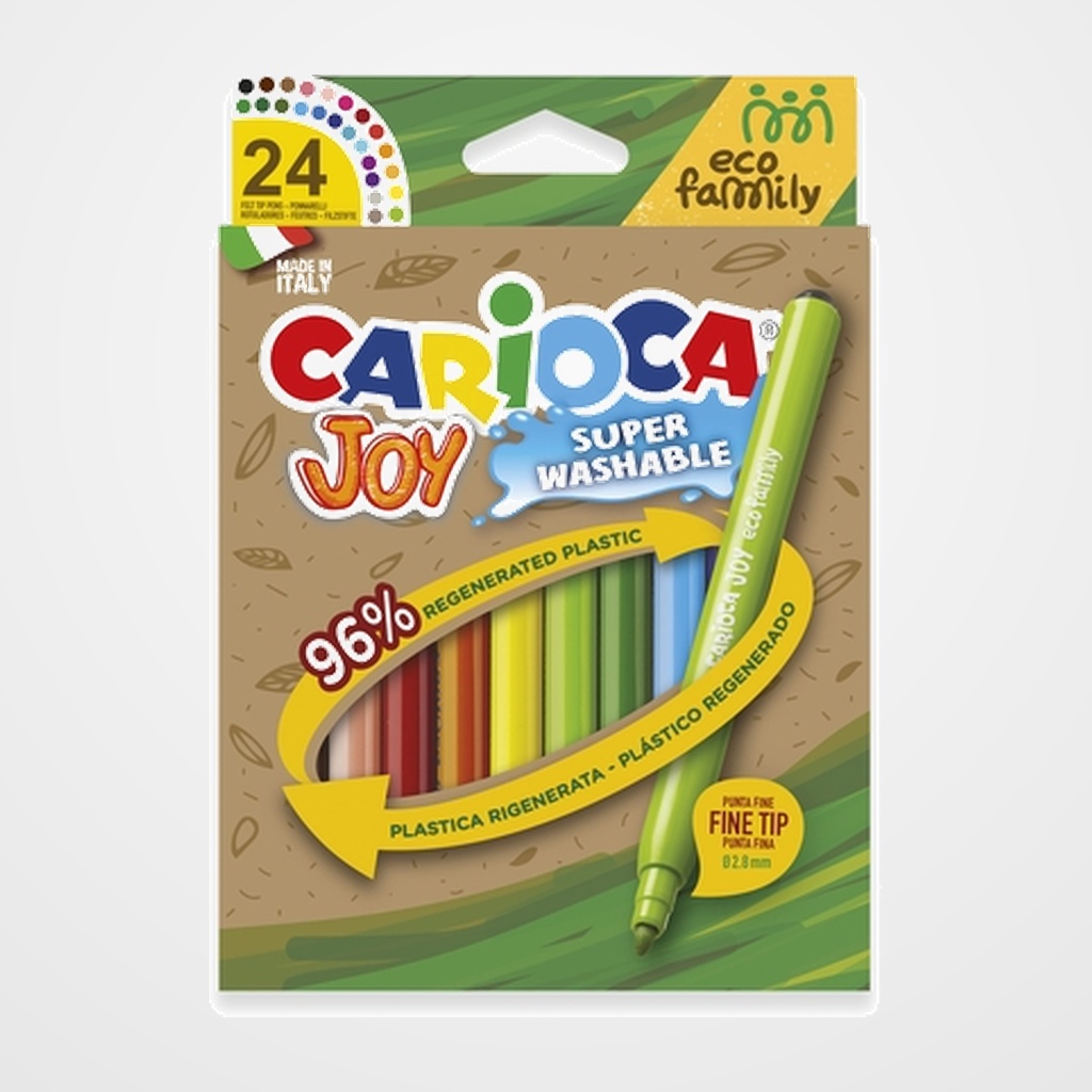ROTULADOR FIBRA CARIOCA JOY ECO ESTUCHE de 24