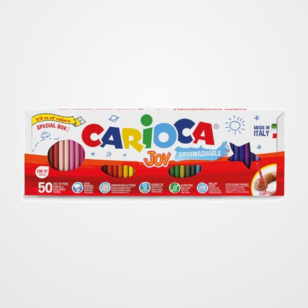 [10204533] ROTULADOR FIBRA CARIOCA JOY ESTUCHE de 50