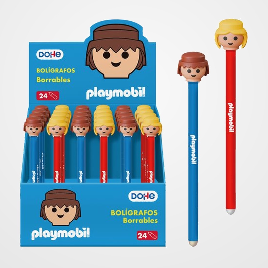 BOLIGRAFO BORRABLE DOHE PLAYMOBIL SURTIDO EXPOSITOR DE 24 (2 mod.)