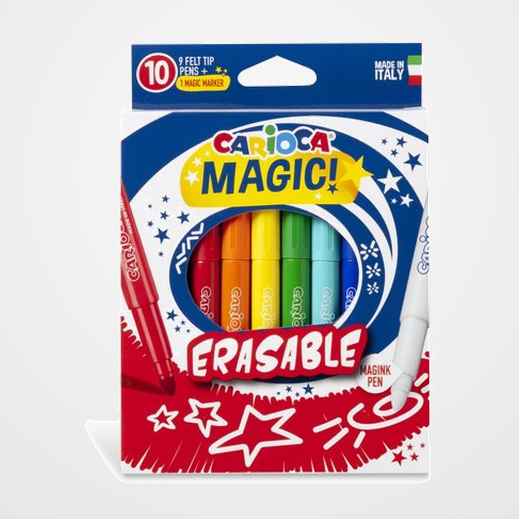 ROTUL.CARIOCA TINTA MAGICA BORRABLE CAJA de 10