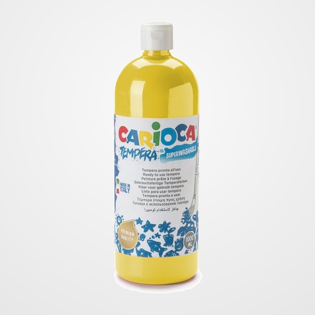 TEMPERA CARIOCA LIQUIDA 1000 ml (botella) AMARILLO