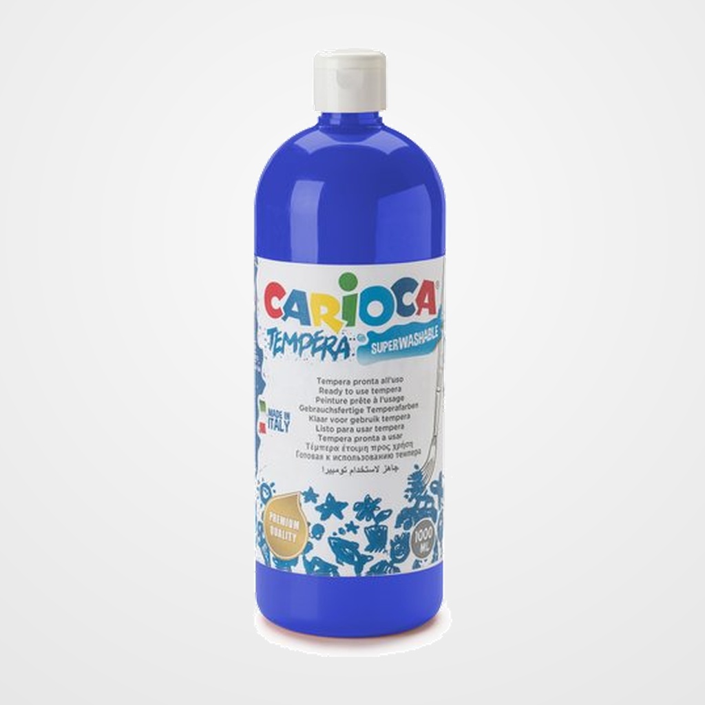 TEMPERA CARIOCA LIQUIDA 1000 ml (botella) AZUL OSCURO