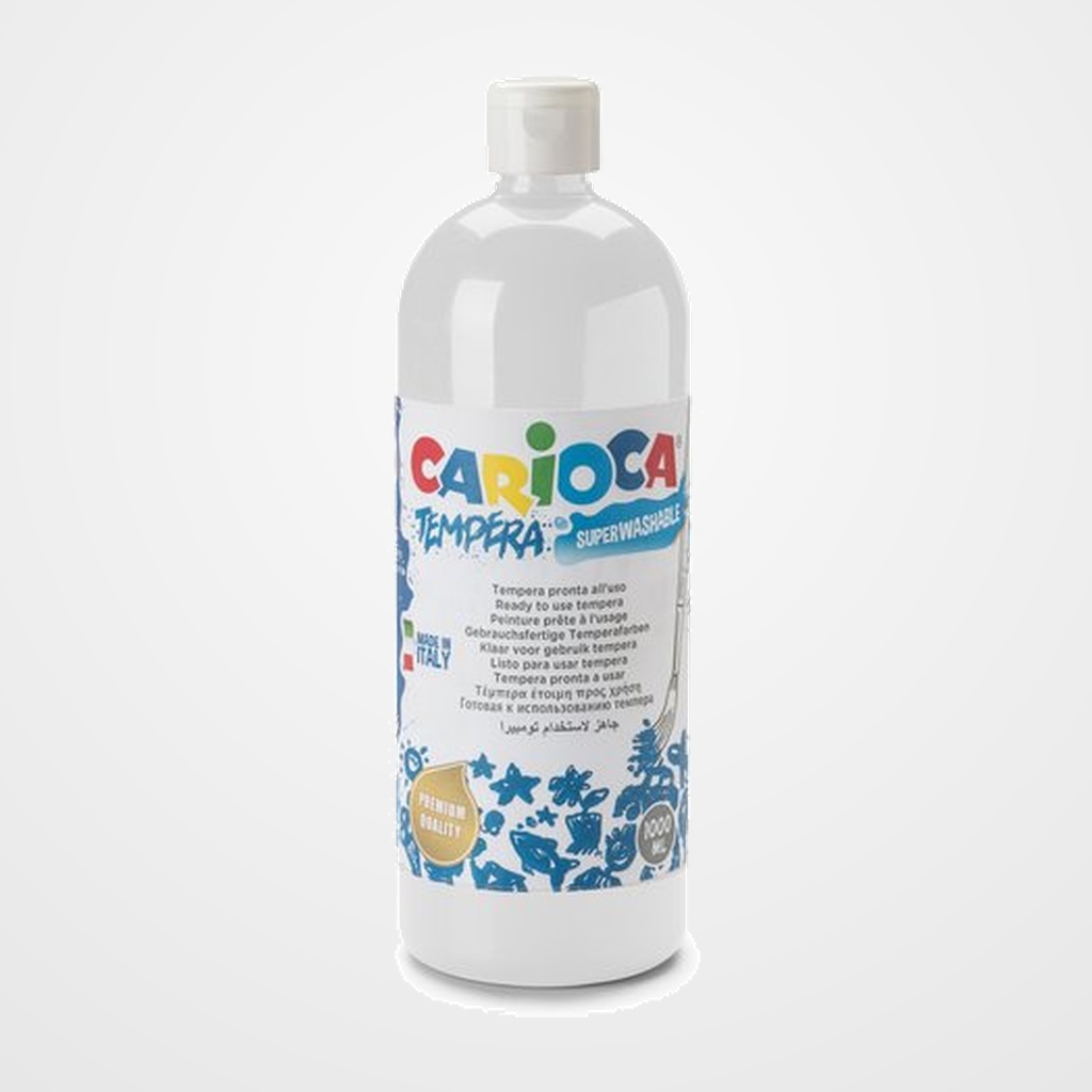 TEMPERA CARIOCA LIQUIDA 1000 ml (botella) BLANCO