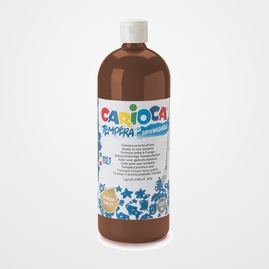 TEMPERA CARIOCA LIQUIDA 1000 ml (botella) MARRON