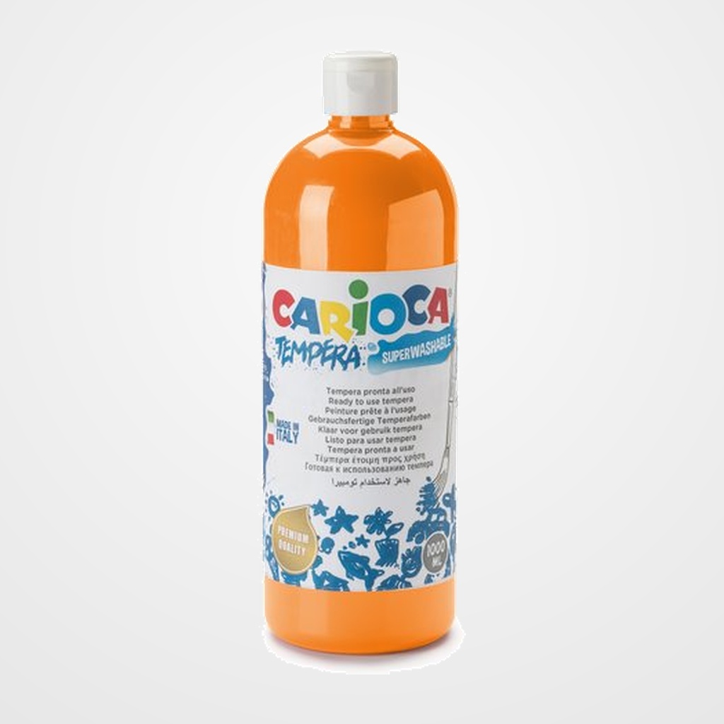 TEMPERA CARIOCA LIQUIDA 1000 ml (botella) NARANJA