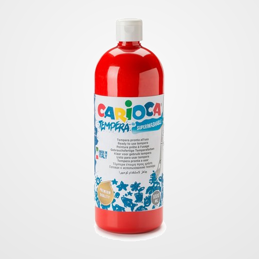 TEMPERA CARIOCA LIQUIDA 1000 ml (botella) ROJO