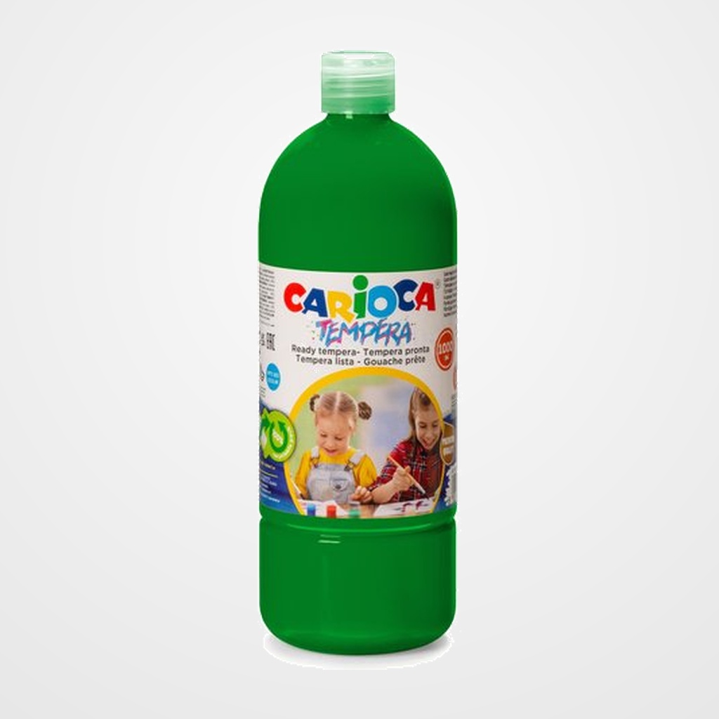 TEMPERA CARIOCA LIQUIDA 1000 ml (botella) VERDE