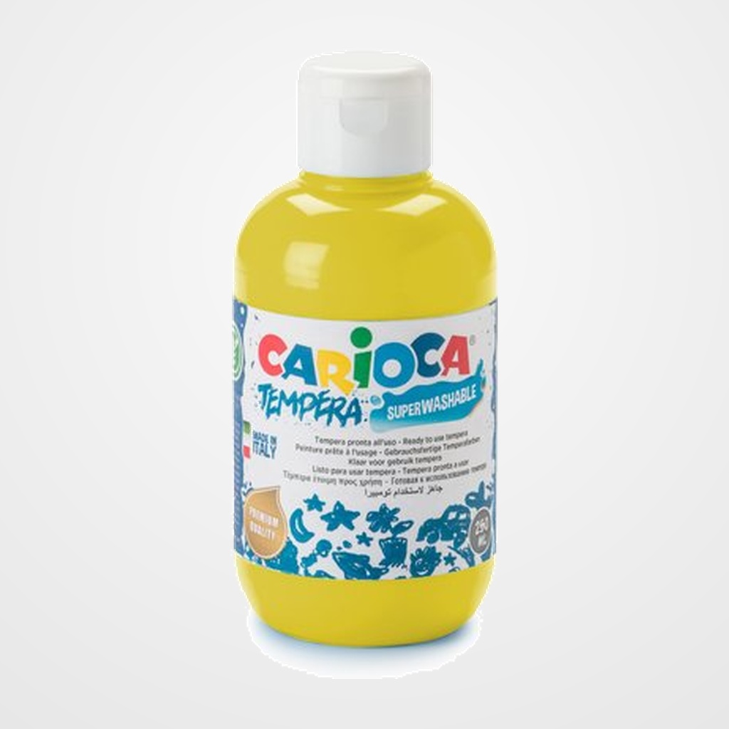 TEMPERA CARIOCA LIQUIDA 250 ml (botella) AMARILLO