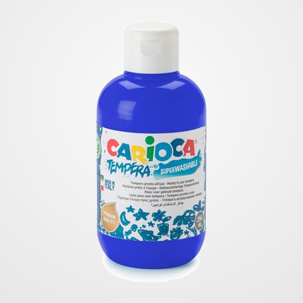 TEMPERA CARIOCA LIQUIDA 250 ml (botella) AZUL