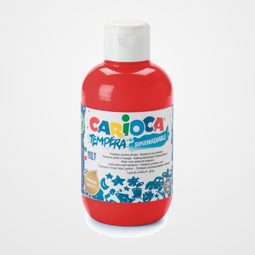 TEMPERA CARIOCA LIQUIDA 250 ml (botella) ROJO
