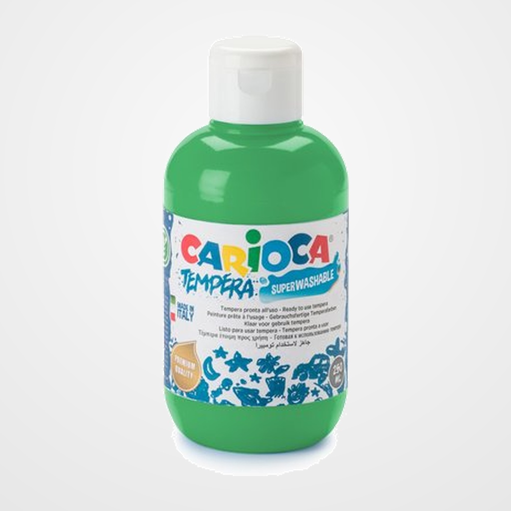 TEMPERA CARIOCA LIQUIDA 250 ml (botella) VERDE