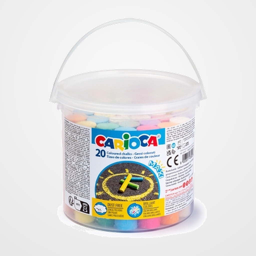 [27901095] TIZAS de COLORES CARIOCA MAXI BOTE de 20