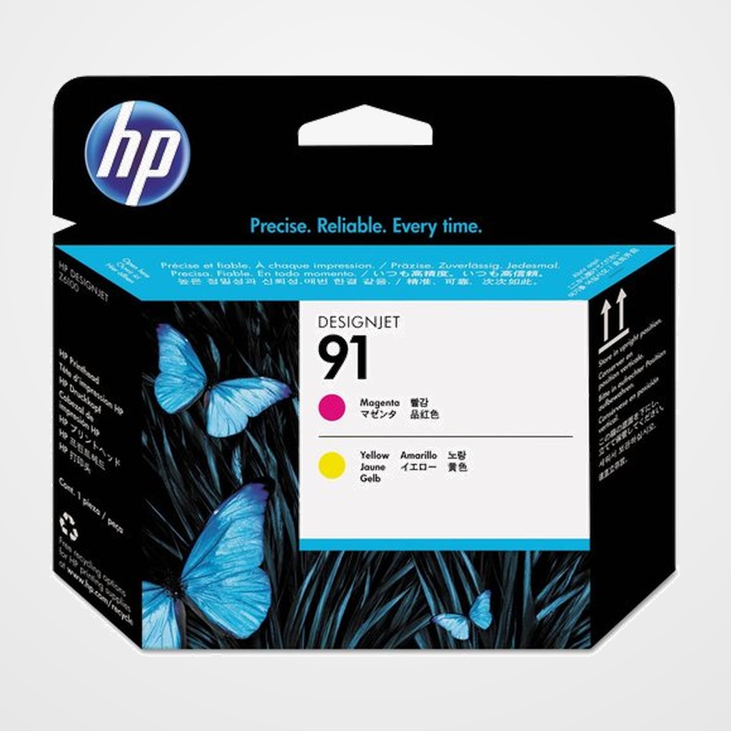 [41001479] CABEZAL INKJET HP C9461A Nº91 DESIGNJET Z6100 MAGENTA  y AMARILLO