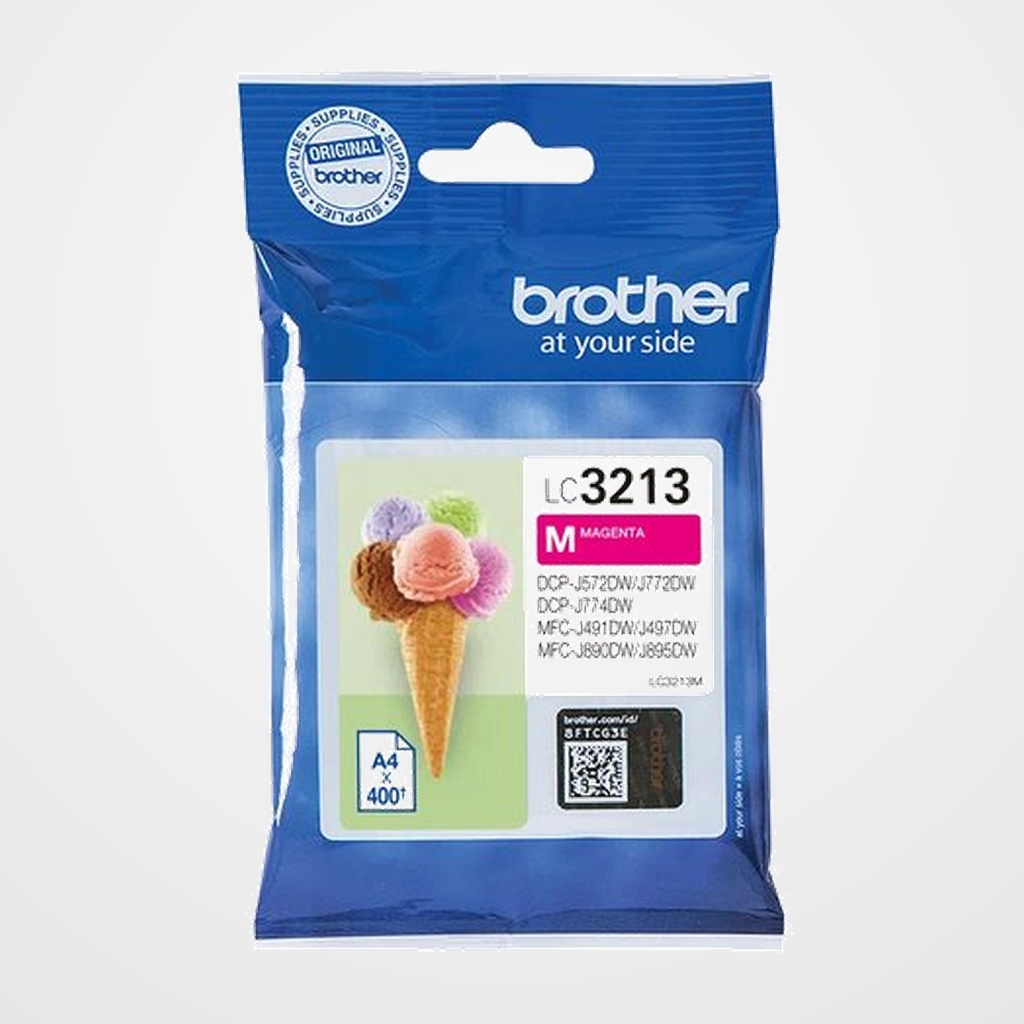 CARTUCHO INKJET BROTHER LC-3213VAL J772DW/DCP-J774DW/MFC-J890DN/J890DW/J890DWN/J895DW PACK de 4 COLORES (400 PAG.)