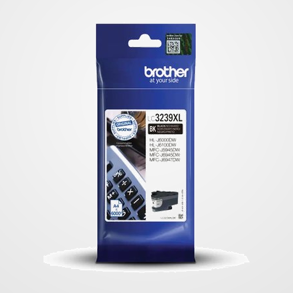 CARTUCHO INKJET BROTHER LC-3239XLBK NEGRO MFC-J5945DW/J6945DW/ HL-J6000DW (6000 PAG.)